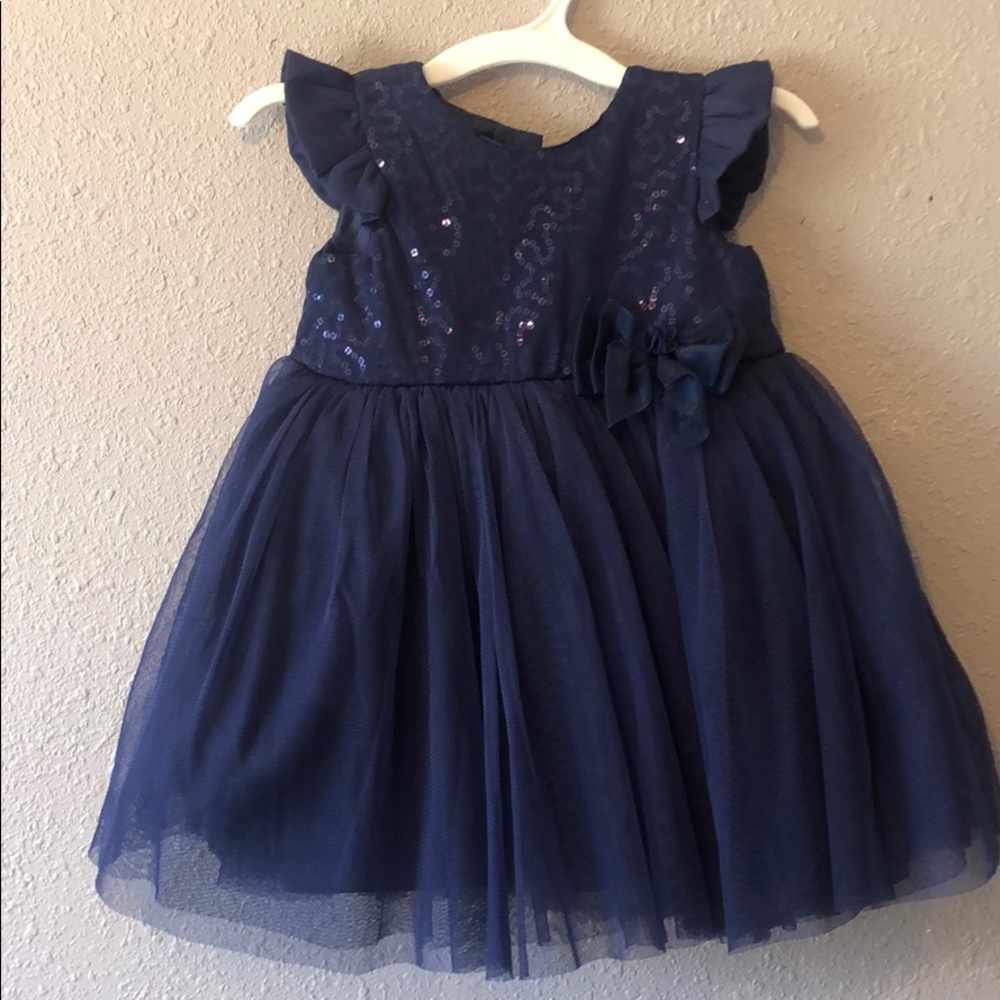 12m fancy navy blue dress